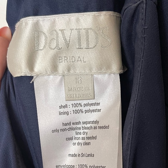 David’s Bridal high-neck chiffon bridesmaid dress with cascade - Picture 5 of 5